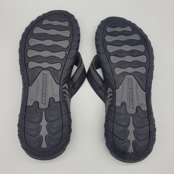 Skechers Relaxed Fit Memory Foam 360 Flip Flop Sandals Black Men's 13 - Picture 3 of 7